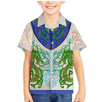 Dragon Celtic Knot Family Matching Mermaid Dress and Hawaiian Shirt - Wonder Print Shop