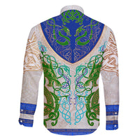 Dragon Celtic Knot Family Matching Off Shoulder Maxi Dress and Hawaiian Shirt - Wonder Print Shop