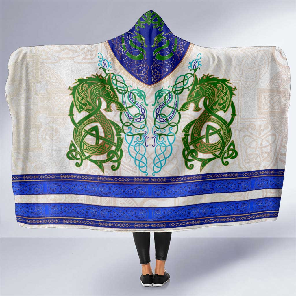 Dragon Celtic Knot Hooded Blanket