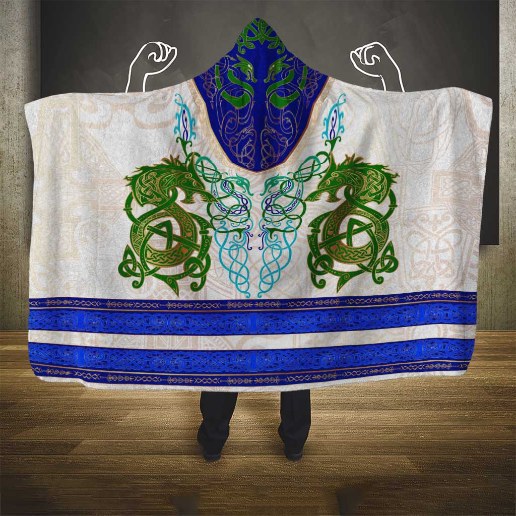 Dragon Celtic Knot Hooded Blanket