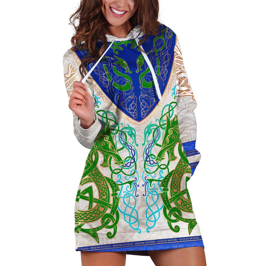 Dragon Celtic Knot Hoodie Dress - Wonder Print Shop