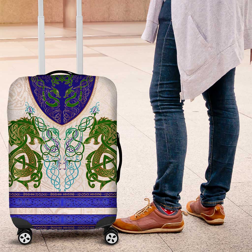 Dragon Celtic Knot Luggage Cover - Wonder Print Shop