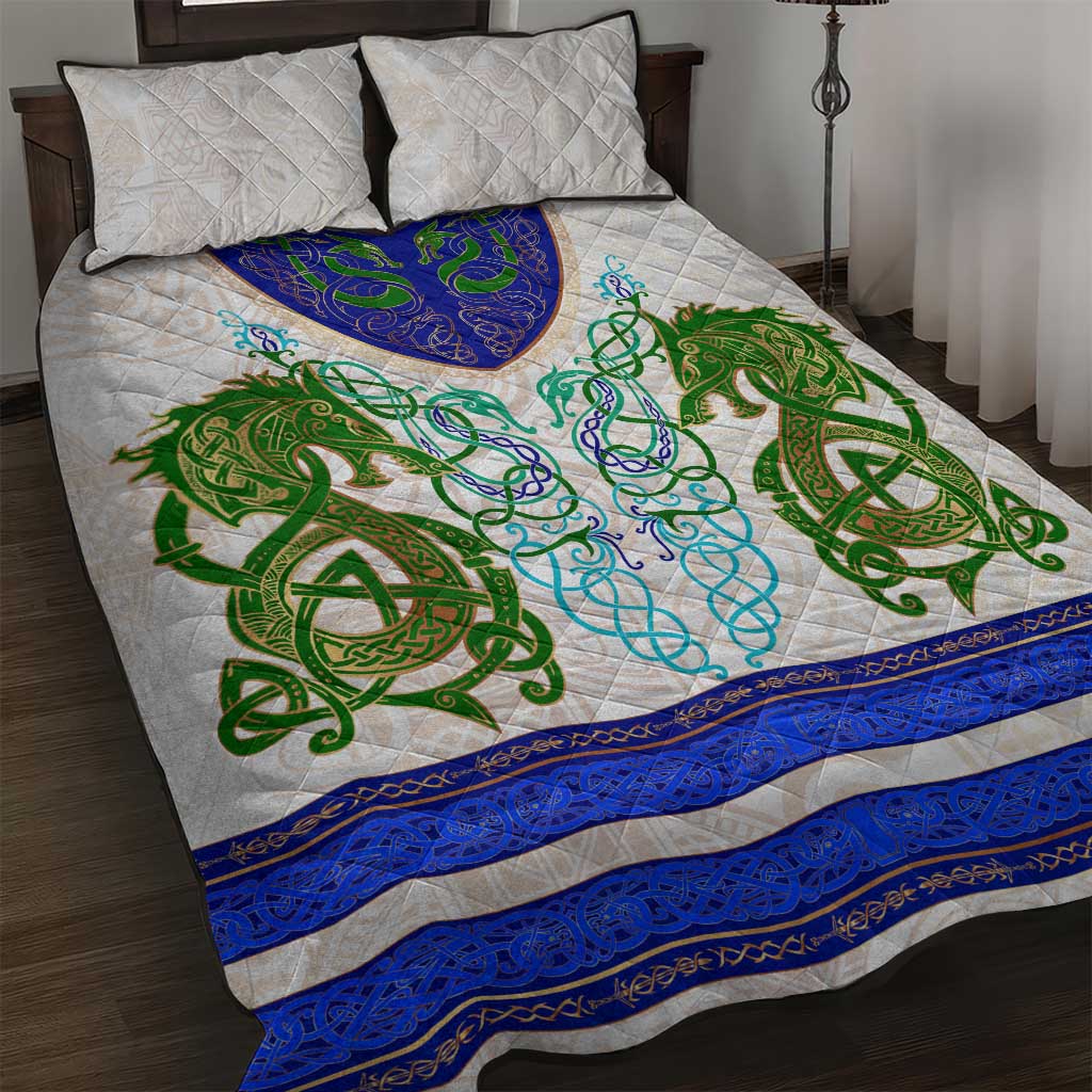Dragon Celtic Knot Quilt Bed Set - Wonder Print Shop