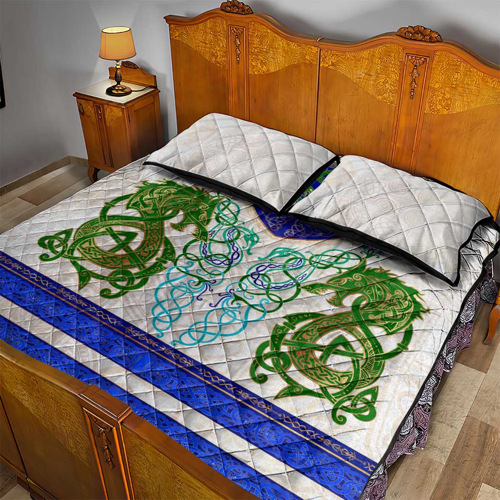 Dragon Celtic Knot Quilt Bed Set - Wonder Print Shop