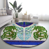 Dragon Celtic Knot Round Carpet