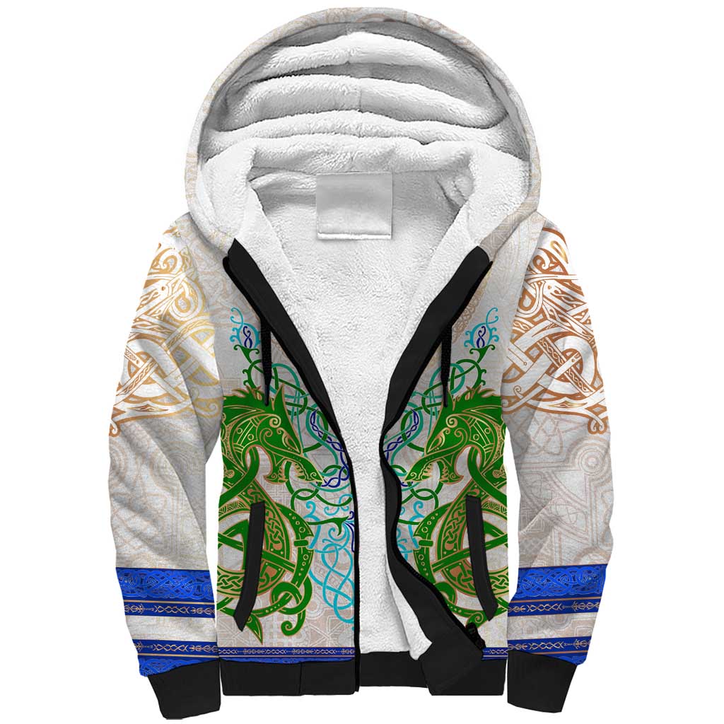 Dragon Celtic Knot Sherpa Hoodie - Wonder Print Shop