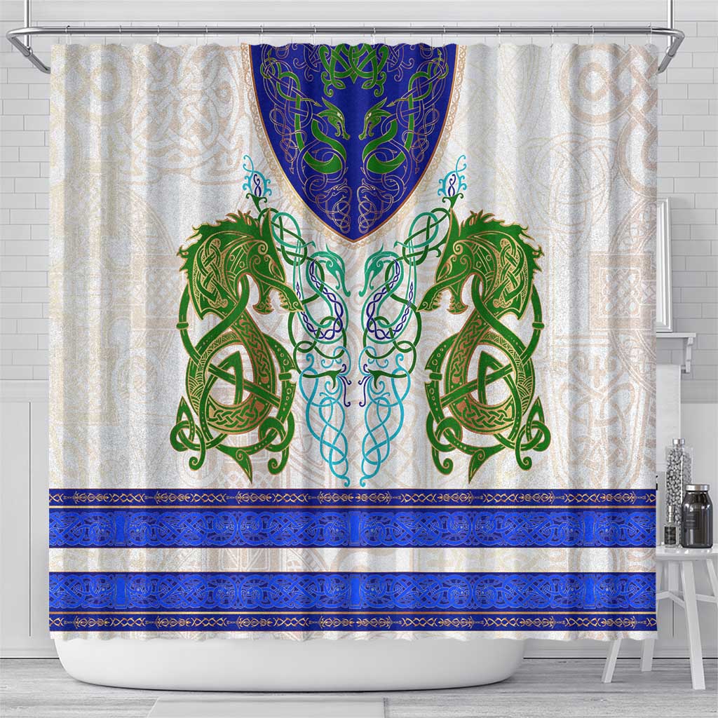 Dragon Celtic Knot Shower Curtain