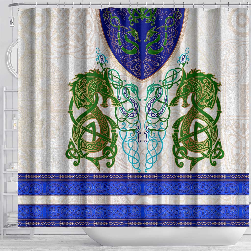 Dragon Celtic Knot Shower Curtain