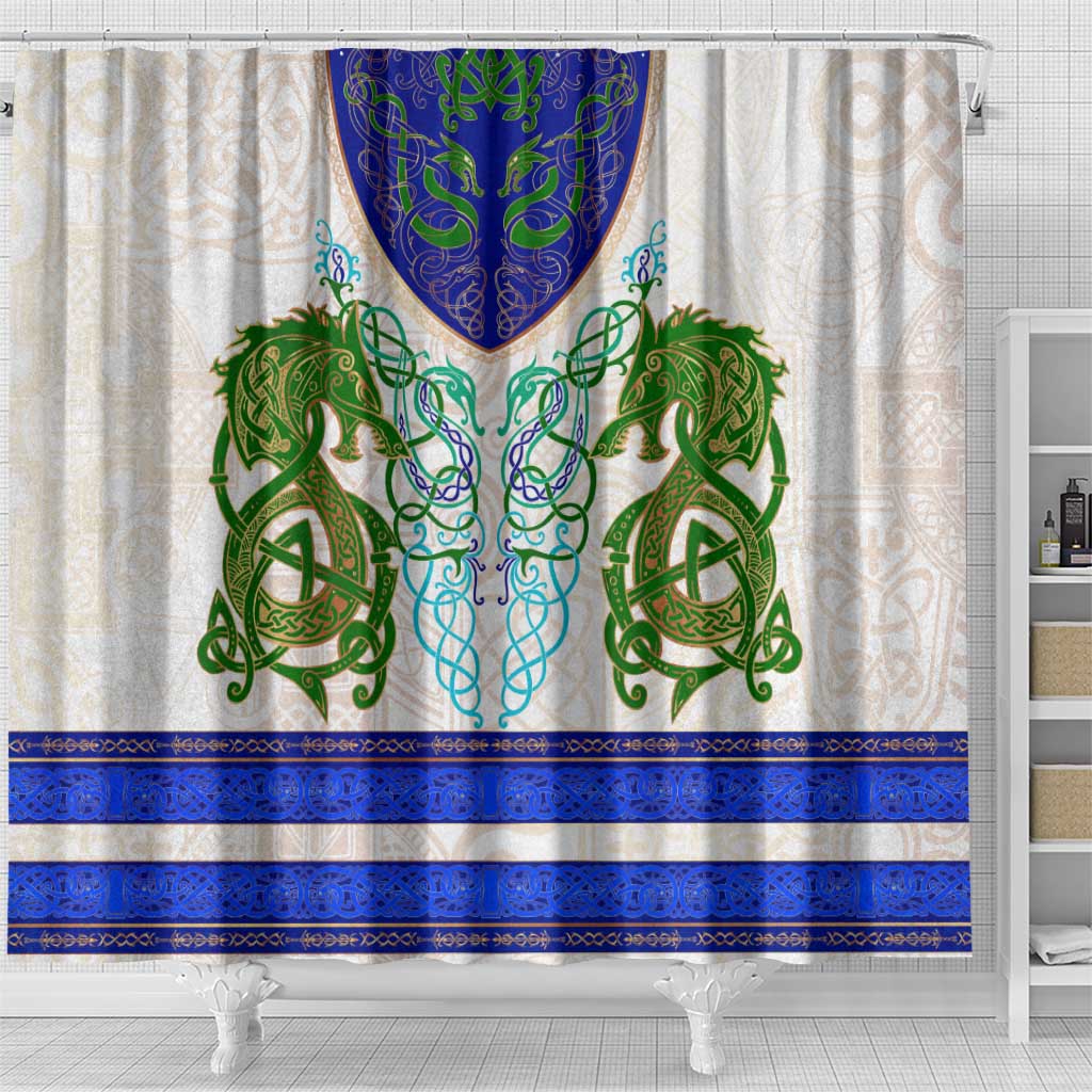 Dragon Celtic Knot Shower Curtain