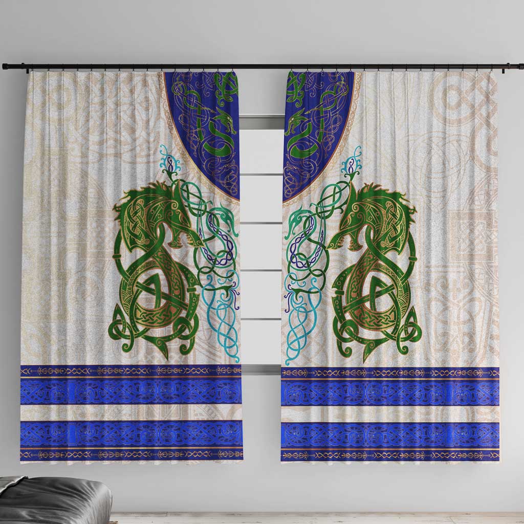 Dragon Celtic Knot Window Curtain - Wonder Print Shop