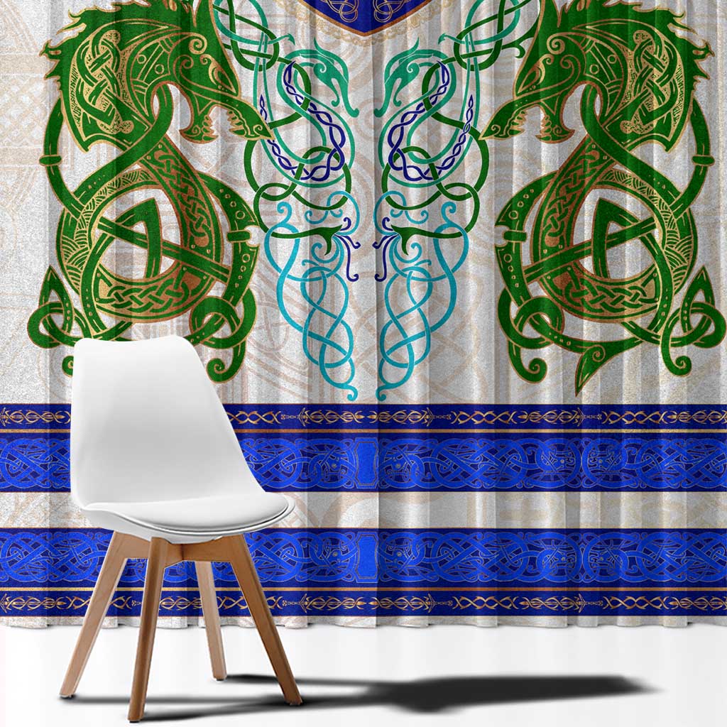 Dragon Celtic Knot Window Curtain - Wonder Print Shop