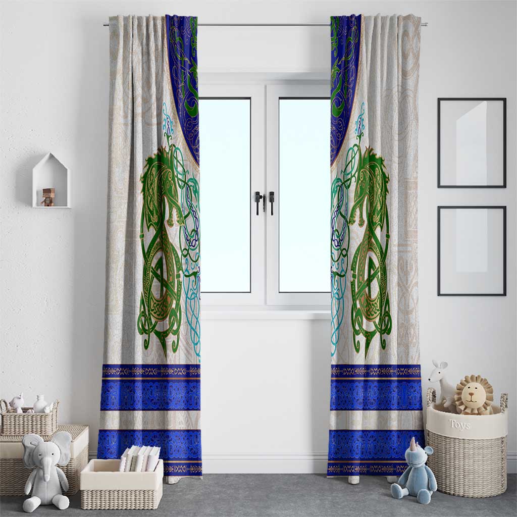 Dragon Celtic Knot Window Curtain - Wonder Print Shop