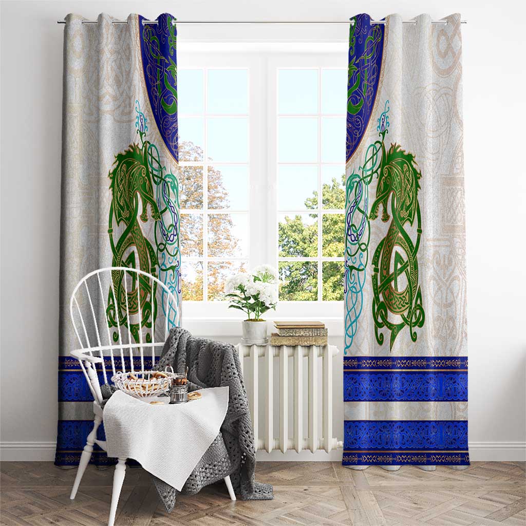 Dragon Celtic Knot Window Curtain - Wonder Print Shop