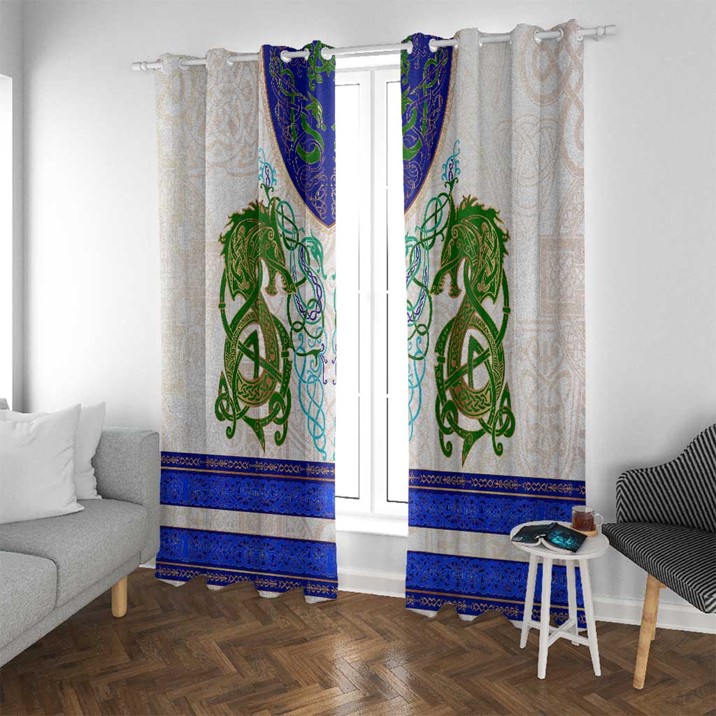 Dragon Celtic Knot Window Curtain - Wonder Print Shop
