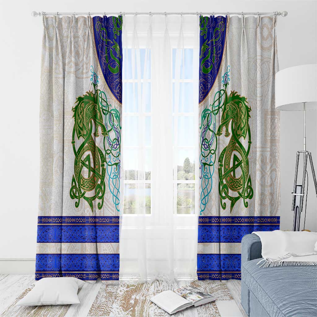 Dragon Celtic Knot Window Curtain - Wonder Print Shop