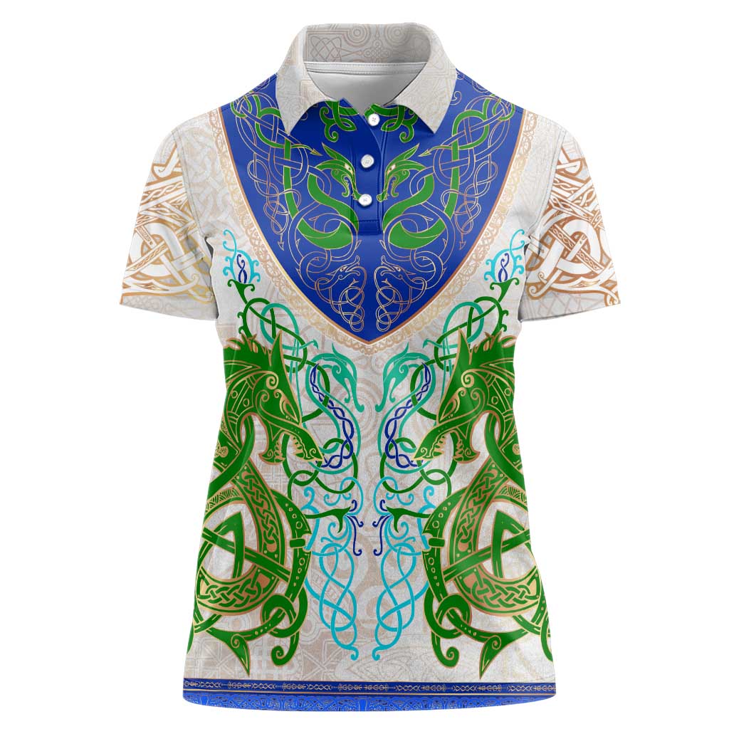 Dragon Celtic Knot Women Polo Shirt - Wonder Print Shop