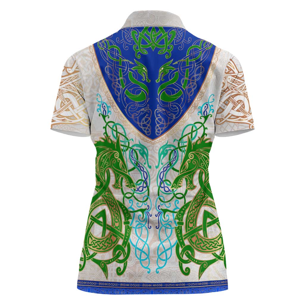 Dragon Celtic Knot Women Polo Shirt - Wonder Print Shop