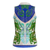 Dragon Celtic Knot Women Sleeveless Polo Shirt - Wonder Print Shop