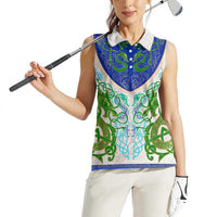 Dragon Celtic Knot Women Sleeveless Polo Shirt - Wonder Print Shop
