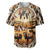 Native American Life Baseball Jersey Teepee Village With Buffalo Bison - Wonder Print Shop
