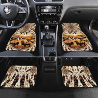 Native American Life Car Mats Teepee Village With Buffalo Bison - Wonder Print Shop