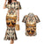 Native American Life Couples Matching Mermaid Dress and Hawaiian Shirt Teepee Village With Buffalo Bison - Wonder Print Shop