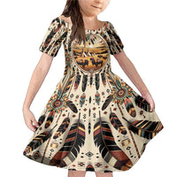 Native American Life Family Matching Mermaid Dress and Hawaiian Shirt Teepee Village With Buffalo Bison - Wonder Print Shop