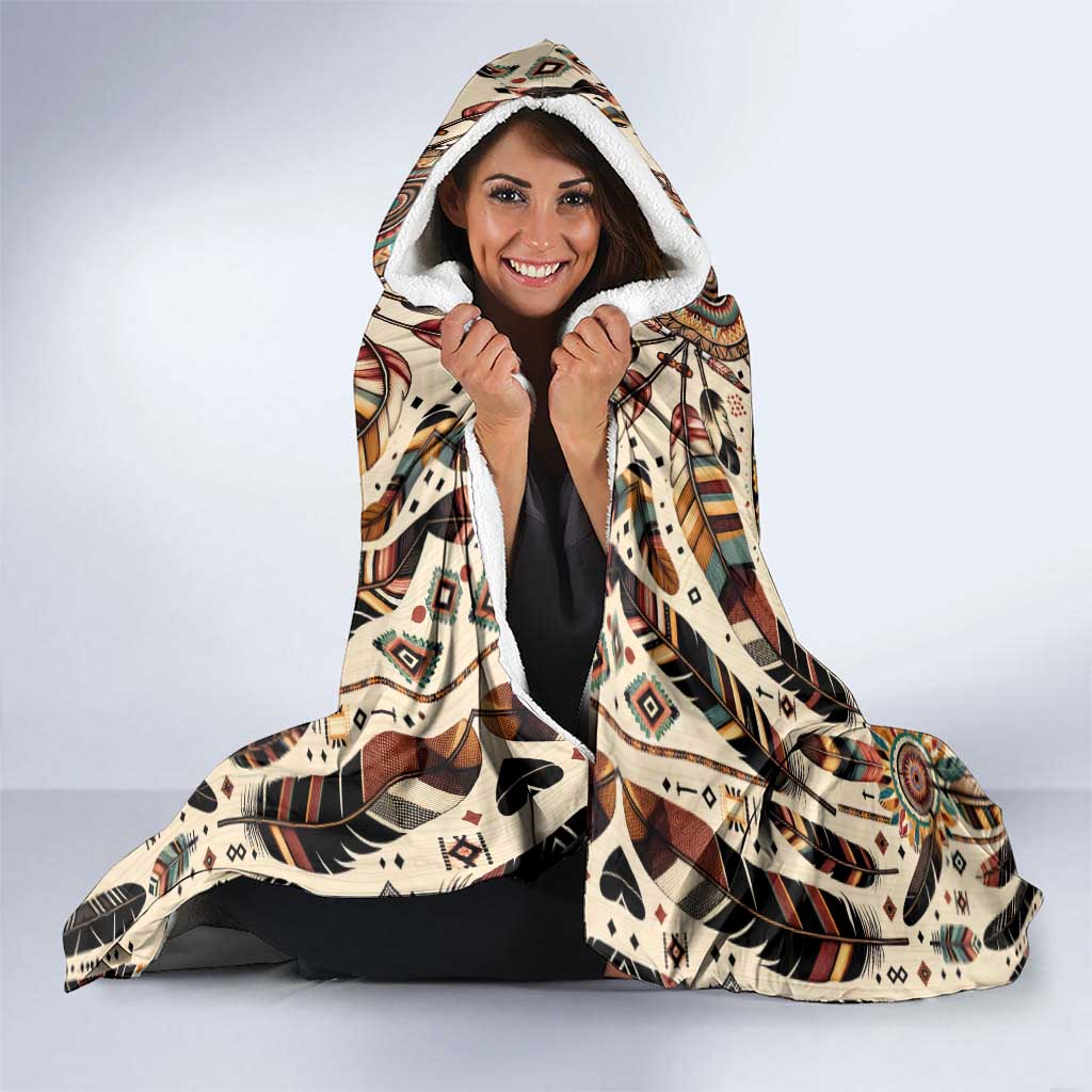 Native American Life Hooded Blanket Teepee Village With Buffalo Bison