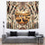 Native American Life Tapestry Teepee Village With Buffalo Bison - Wonder Print Shop