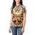 Native American Life Women Polo Shirt Teepee Village With Buffalo Bison - Wonder Print Shop