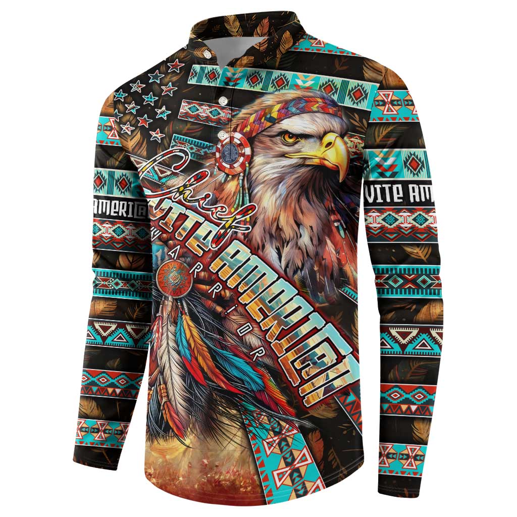 American Indian Warrior Chiefs Button Sweatshirt - Wonder Print Shop