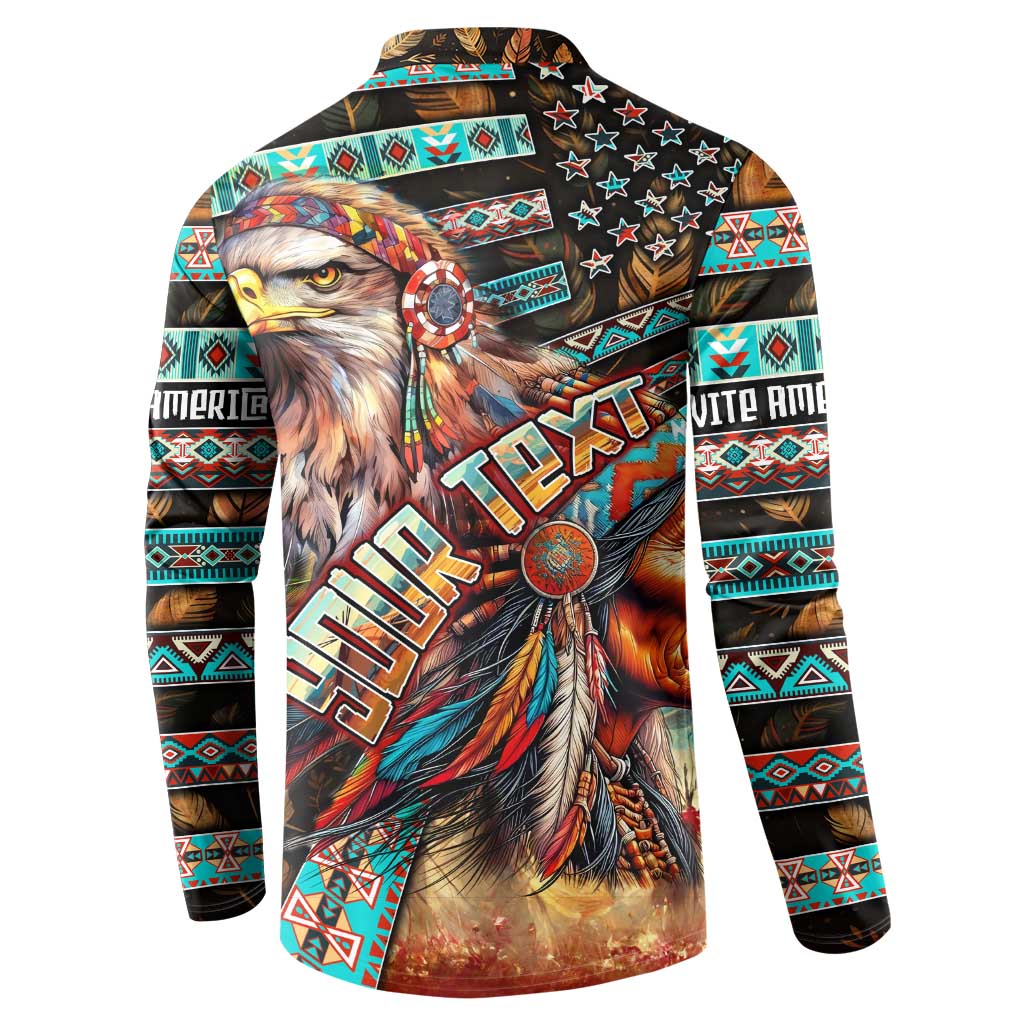 American Indian Warrior Chiefs Button Sweatshirt - Wonder Print Shop