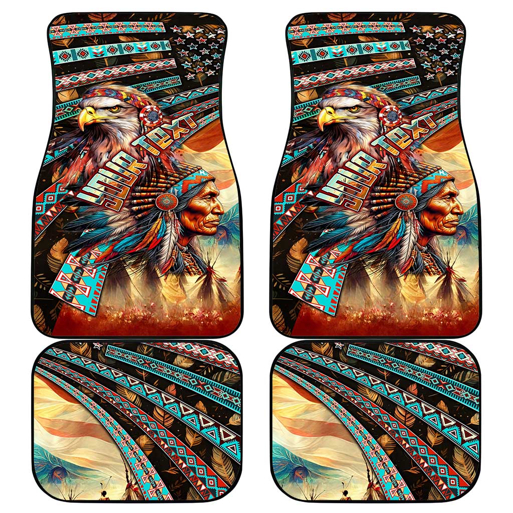 American Indian Warrior Chiefs Car Mats - Wonder Print Shop