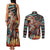 American Indian Warrior Chiefs Couples Matching Tank Maxi Dress and Long Sleeve Button Shirt - Wonder Print Shop