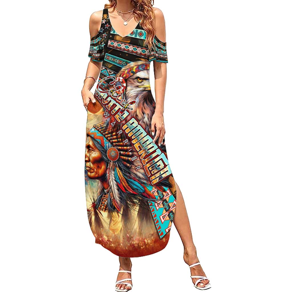 American Indian Warrior Chiefs Summer Maxi Dress - Wonder Print Shop