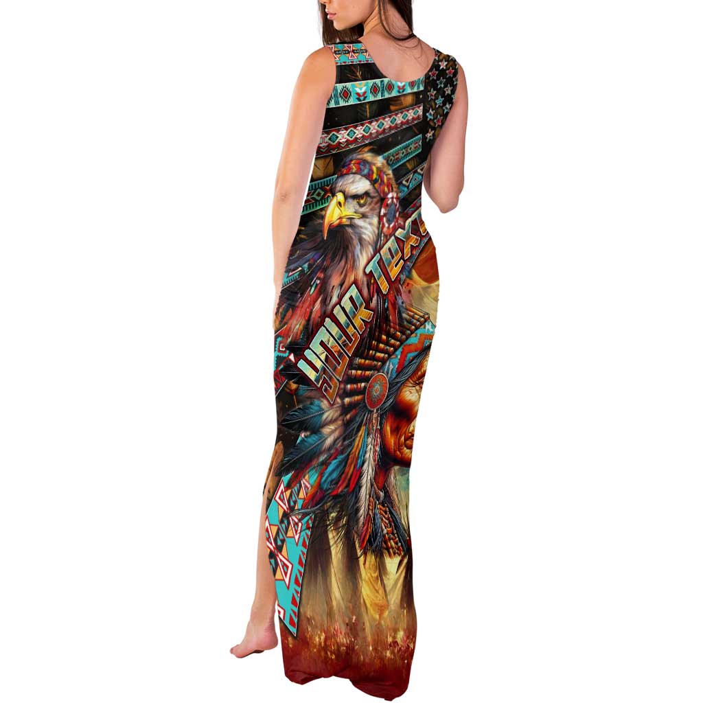 American Indian Warrior Chiefs Tank Maxi Dress - Wonder Print Shop