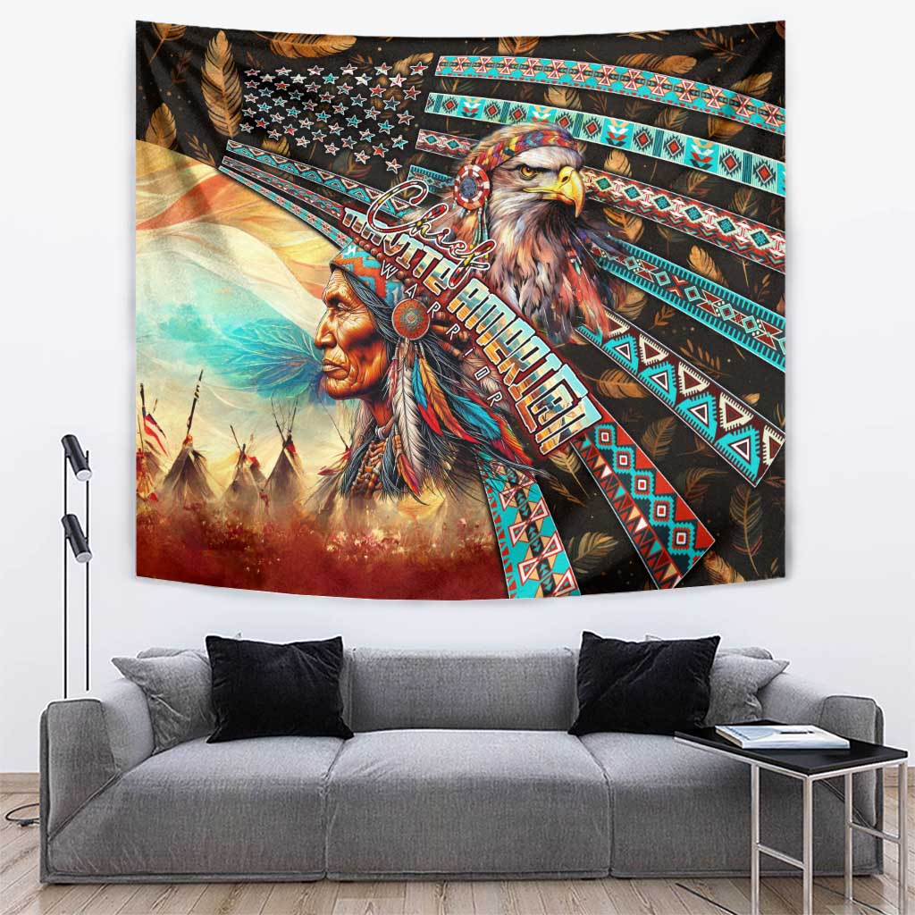 American Indian Warrior Chiefs Tapestry - Wonder Print Shop