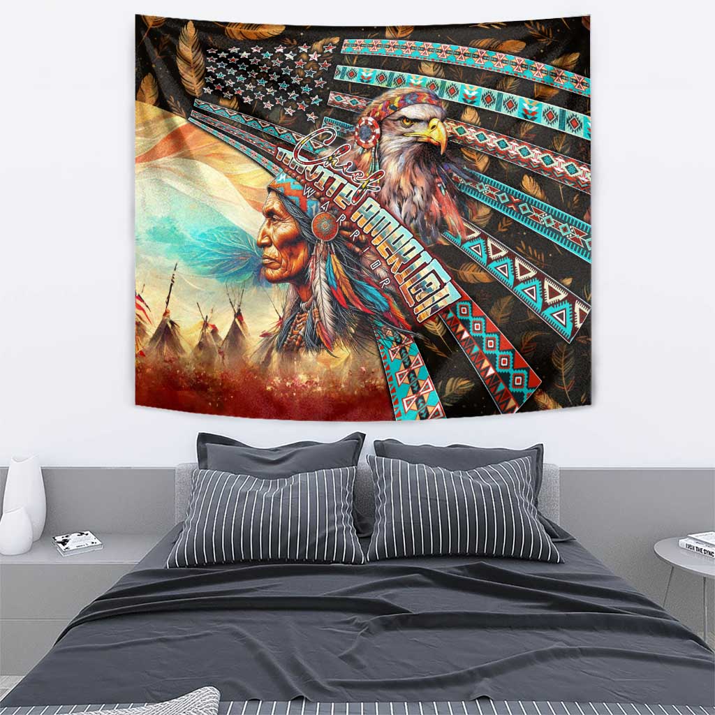American Indian Warrior Chiefs Tapestry - Wonder Print Shop