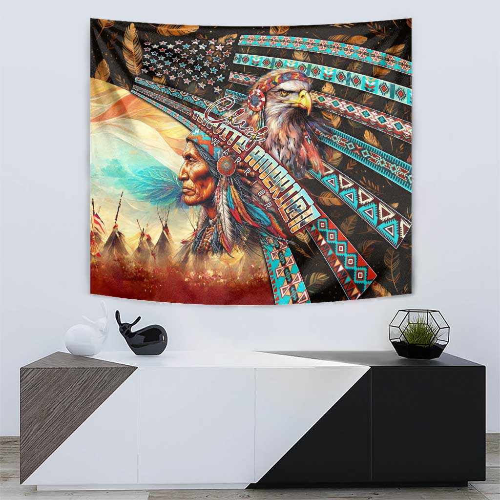 American Indian Warrior Chiefs Tapestry - Wonder Print Shop