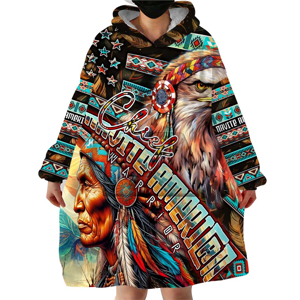 American Indian Warrior Chiefs Wearable Blanket Hoodie - Wonder Print Shop