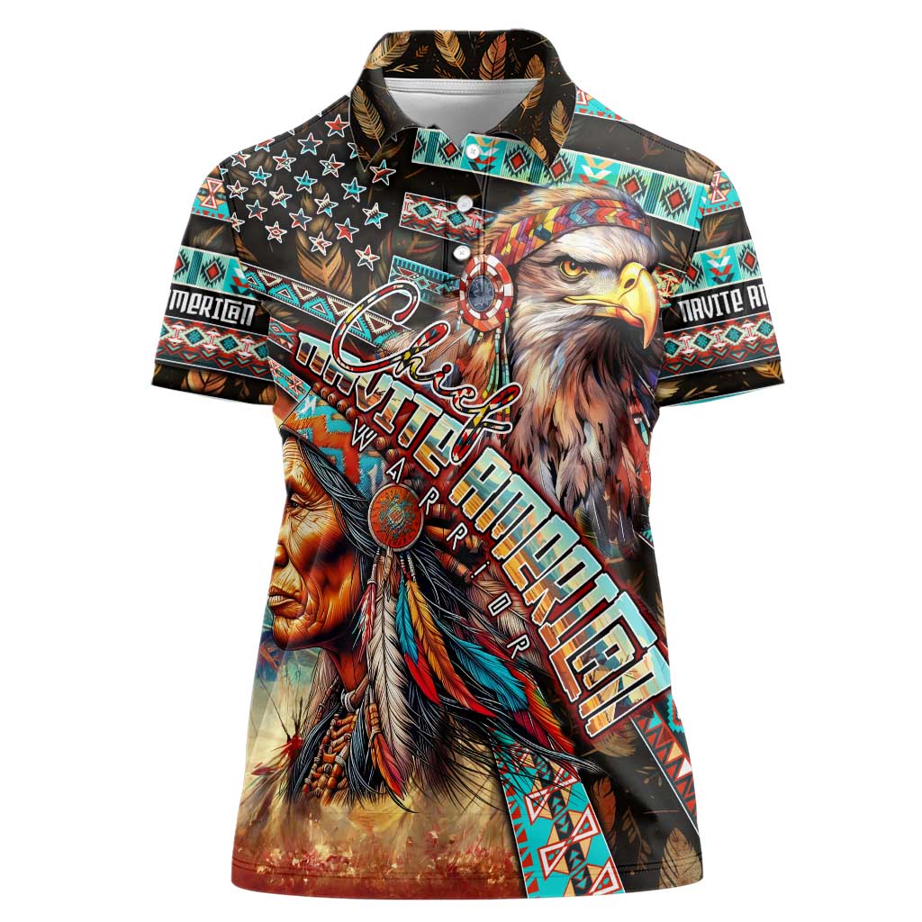 American Indian Warrior Chiefs Women Polo Shirt - Wonder Print Shop