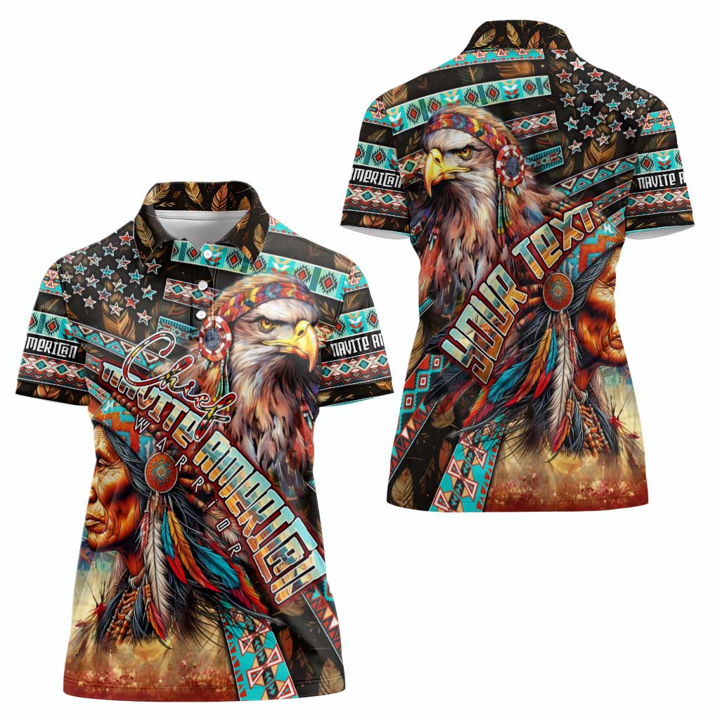 American Indian Warrior Chiefs Women Polo Shirt - Wonder Print Shop
