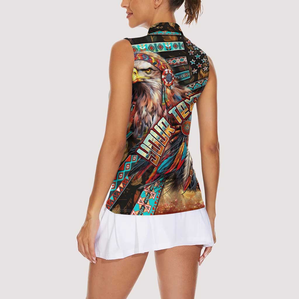 American Indian Warrior Chiefs Women Sleeveless Polo Shirt - Wonder Print Shop