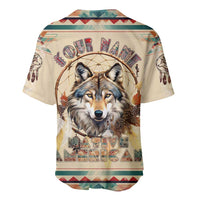 Native American Wolf Dreamcatcher Baseball Jersey Vintage Style - Wonder Print Shop