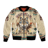 Native American Wolf Dreamcatcher Bomber Jacket Vintage Style - Wonder Print Shop