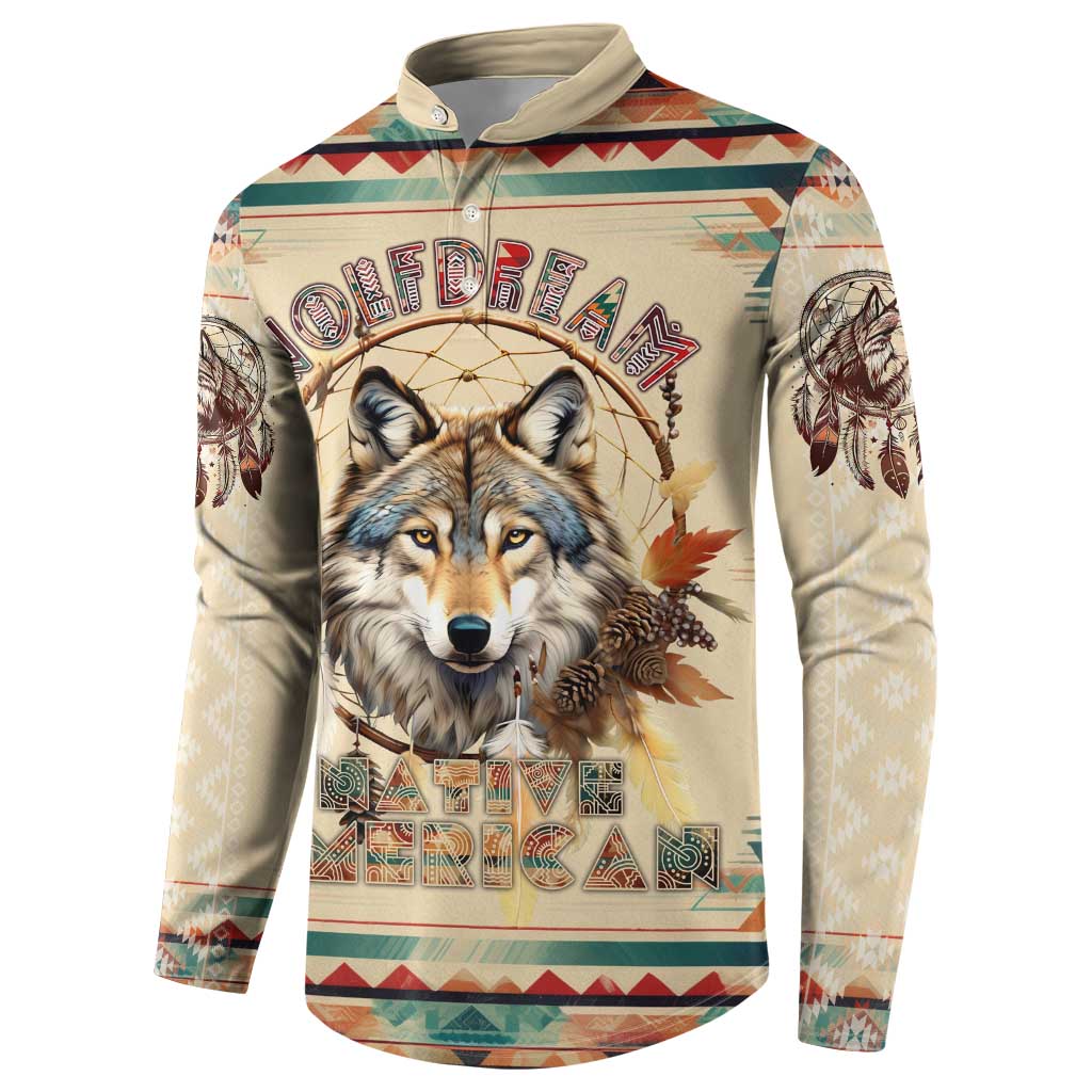 Native American Wolf Dreamcatcher Button Sweatshirt Vintage Style - Wonder Print Shop