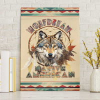 Native American Wolf Dreamcatcher Canvas Wall Art Vintage Style - Wonder Print Shop