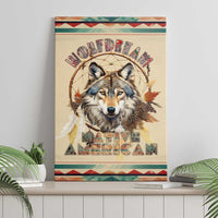 Native American Wolf Dreamcatcher Canvas Wall Art Vintage Style - Wonder Print Shop