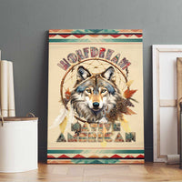 Native American Wolf Dreamcatcher Canvas Wall Art Vintage Style - Wonder Print Shop