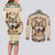 Native American Wolf Dreamcatcher Couples Matching Long Sleeve Bodycon Dress and Long Sleeve Button Shirt Vintage Style - Wonder Print Shop